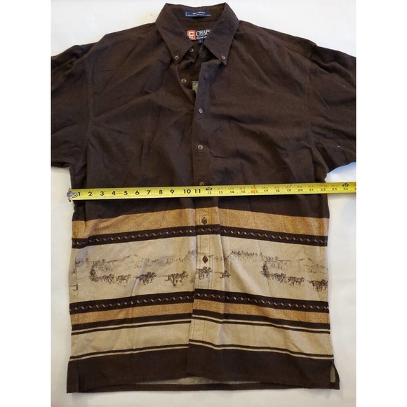 Vintage Chaps Ralph Lauren Long Sleeve Aztec Western Shirt Men's Size Large - Picture 6 of 8